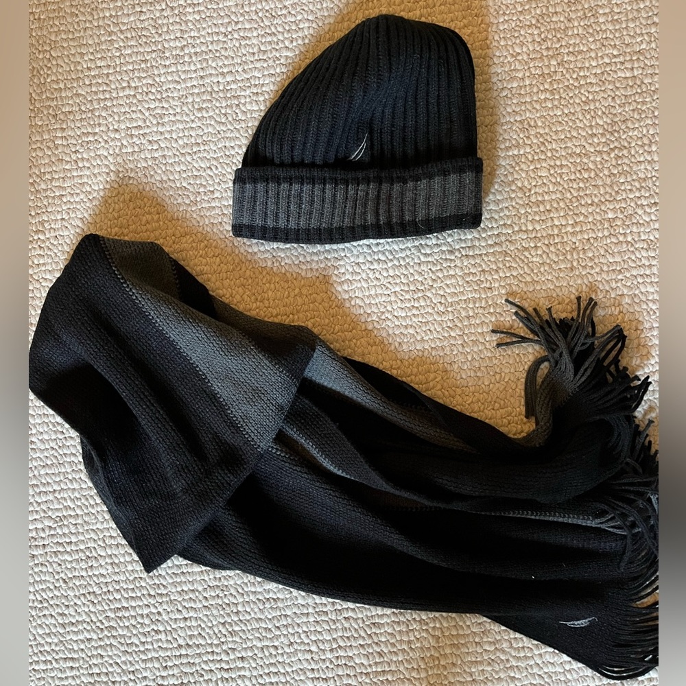 Nautica scarf and beanie